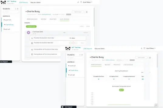 Zinkerz web platform for online test preparation